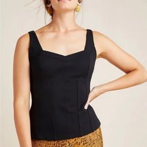 Anthropologie Black Tank Corset Style Size: Large
